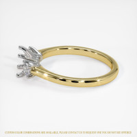 14K White & Yellow Three Stone Ring Setting Image