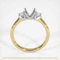 14K White & Yellow Three Stone Ring Setting Image