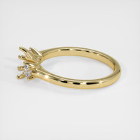 10K Yellow Gold Three Stone Ring Setting Image