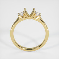 10K Yellow Gold Three Stone Ring Setting Image