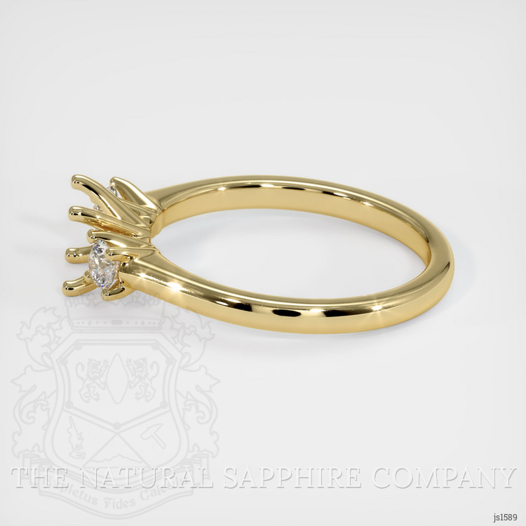 14K Yellow Gold Three Stone Ring Setting