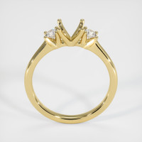 18K Yellow Gold Three Stone Ring Setting Image
