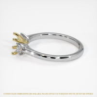 18K Yellow & White Three Stone Ring Setting Image