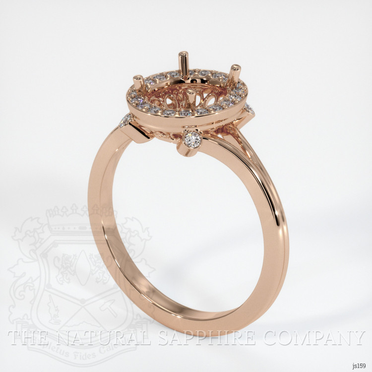 18K Rose Gold Antique Style Ring Setting