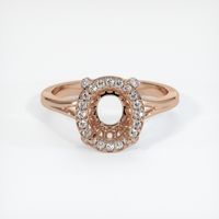 18K Rose Gold Antique Style Ring Setting Image