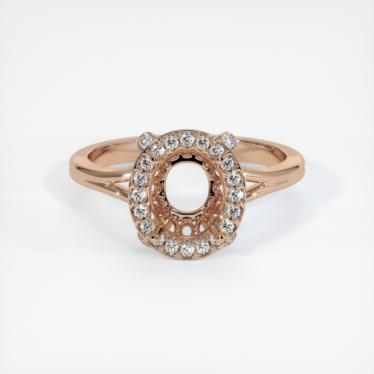 18K Rose Gold Antique Style Ring Setting