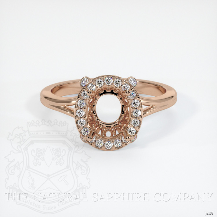 18K Rose Gold Antique Style Ring Setting