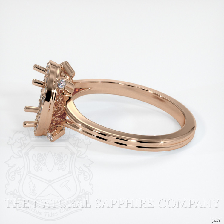 18K Rose Gold Antique Style Ring Setting