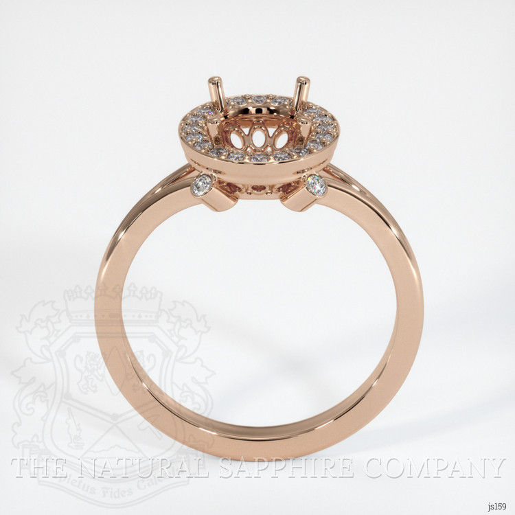 18K Rose Gold Antique Style Ring Setting