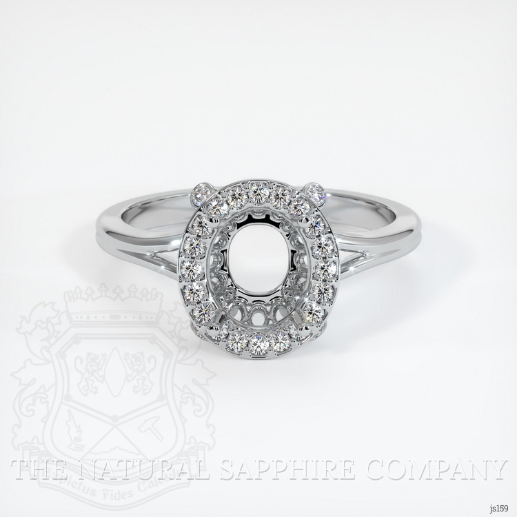 10K White Gold Antique Style Ring Setting