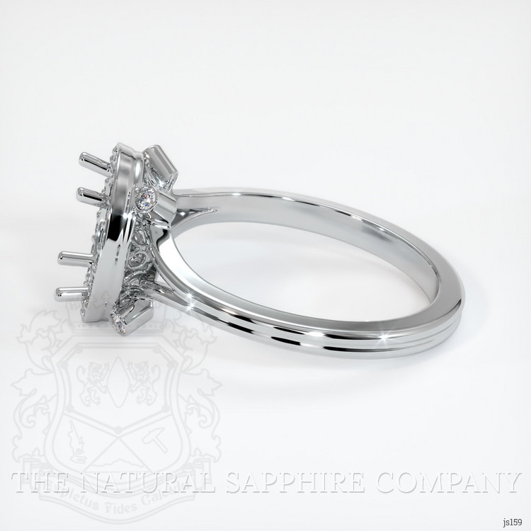 10K White Gold Antique Style Ring Setting