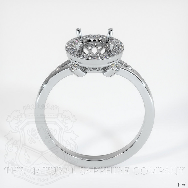 10K White Gold Antique Style Ring Setting