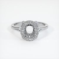 14K White Gold Antique Style Ring Setting Image