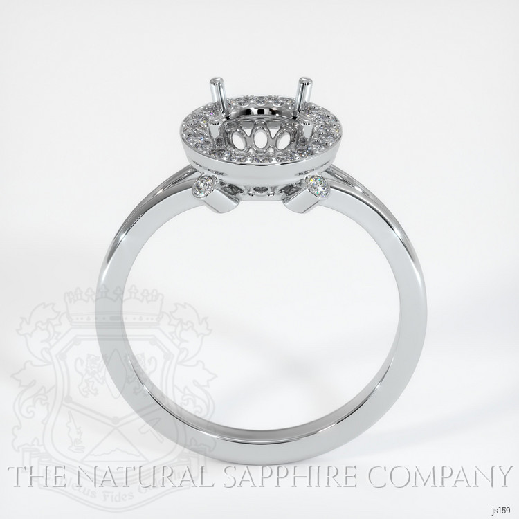 14K White Gold Antique Style Ring Setting