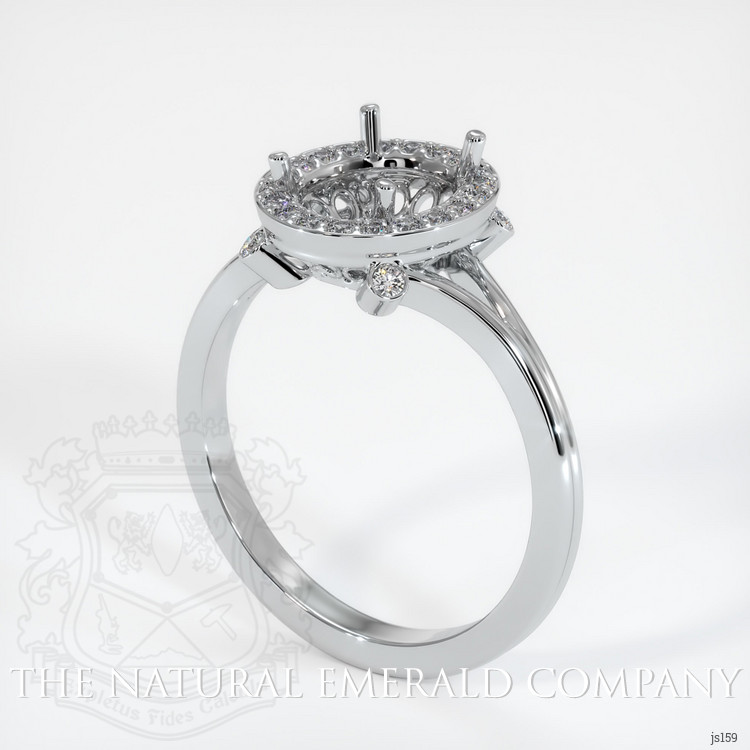 18K White Gold Antique Style Ring Setting