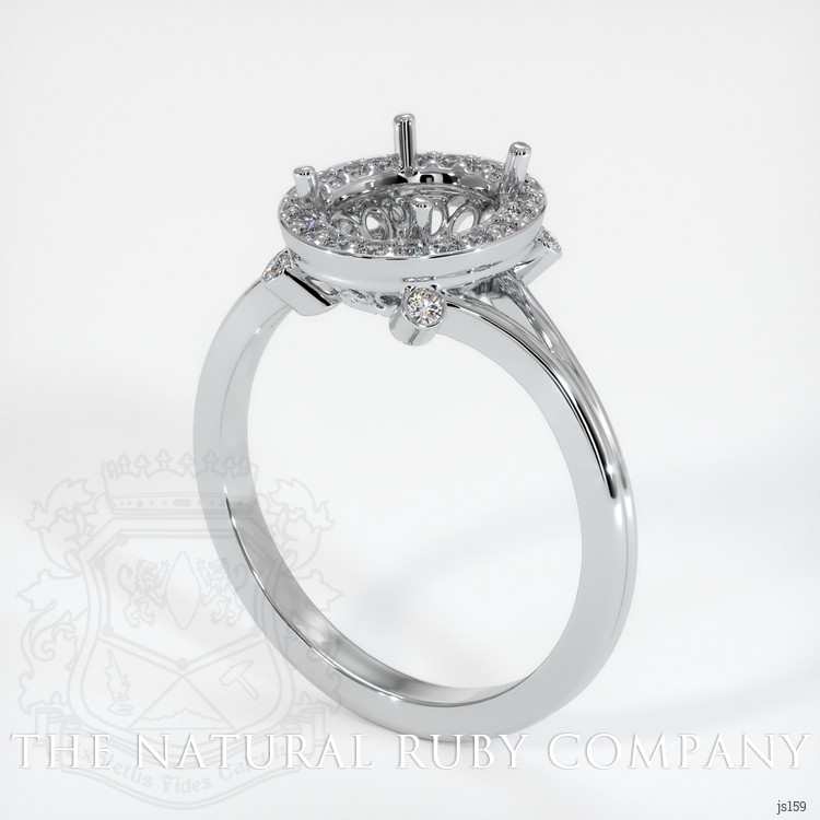 18K White Gold Antique Style Ring Setting