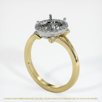 14K White & Yellow Antique Style Ring Setting Image
