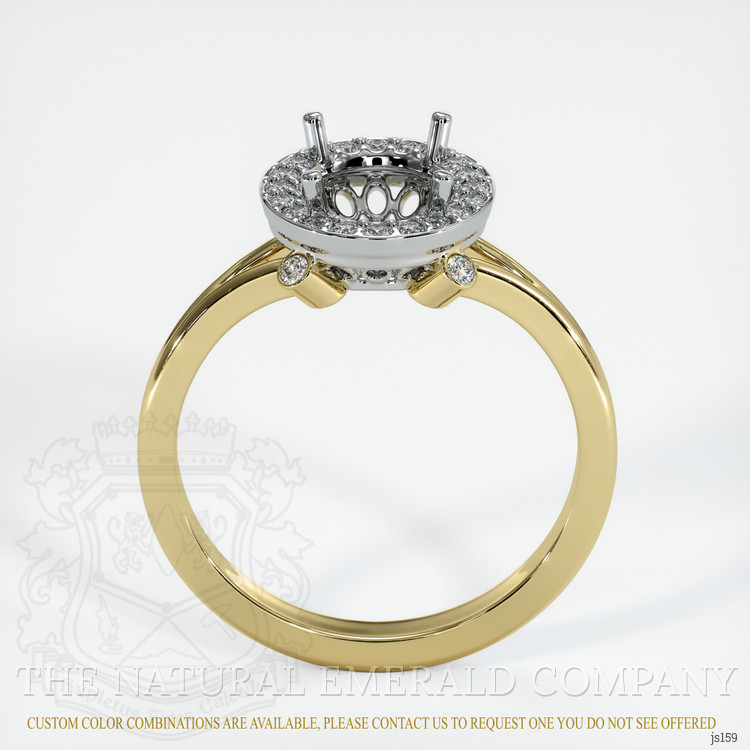 18K White & Yellow Antique Style Ring Setting