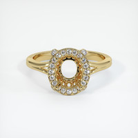 10K Yellow Gold Antique Style Ring Setting Image