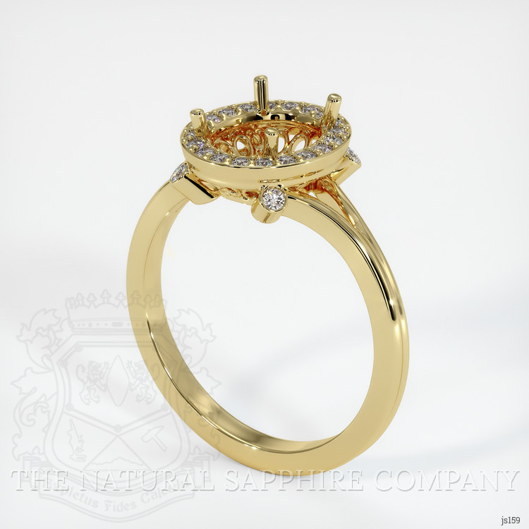 18K Yellow Gold Antique Style Ring Setting