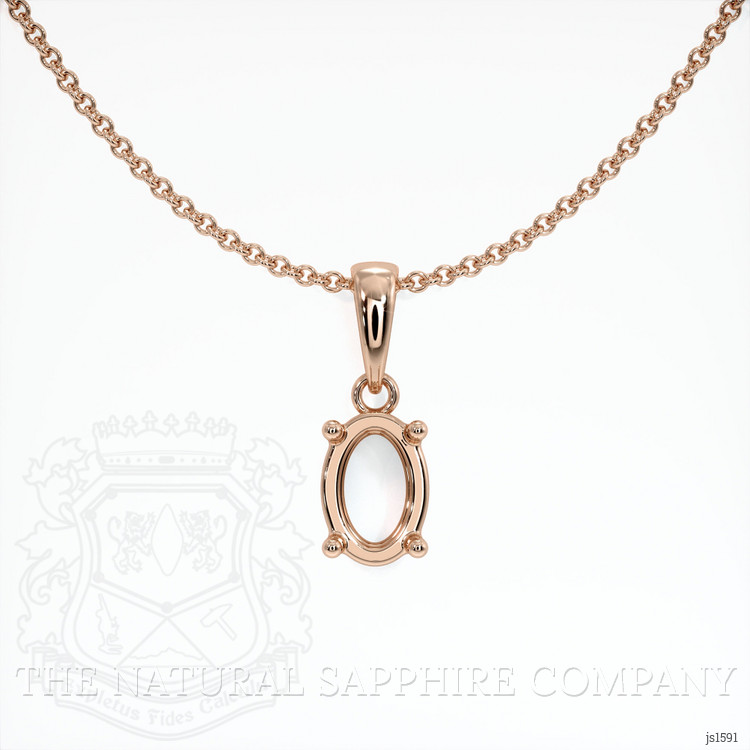 14K Rose Gold Solitaire Pendant Setting