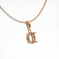 14K Rose Gold Solitaire Pendant Setting Image