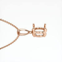 14K Rose Gold Solitaire Pendant Setting Image