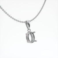 14K White Gold Solitaire Pendant Setting Image