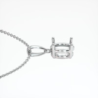 14K White Gold Solitaire Pendant Setting Image