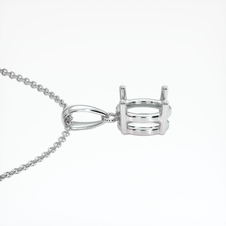 18K White Gold Solitaire Pendant Setting