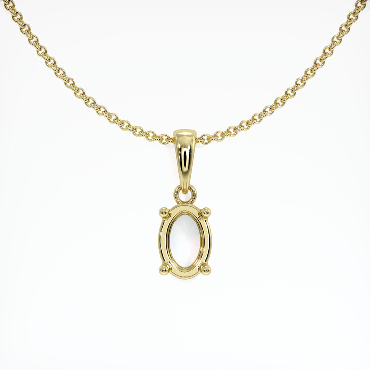 10K Yellow Gold Solitaire Pendant Setting