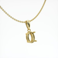 10K Yellow Gold Solitaire Pendant Setting Image
