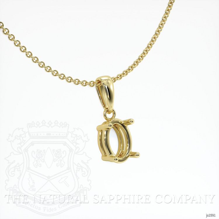 10K Yellow Gold Solitaire Pendant Setting