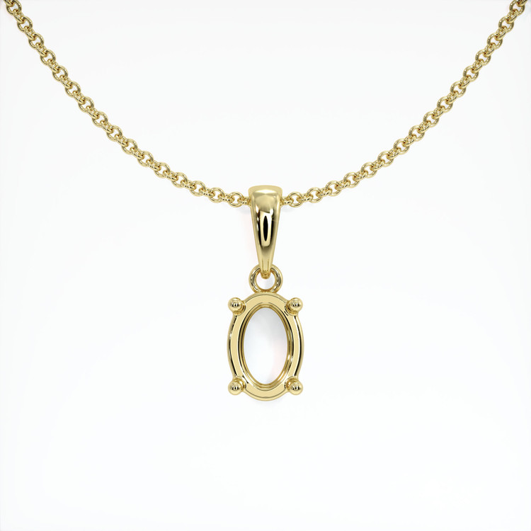 18K Yellow Gold Solitaire Pendant Setting