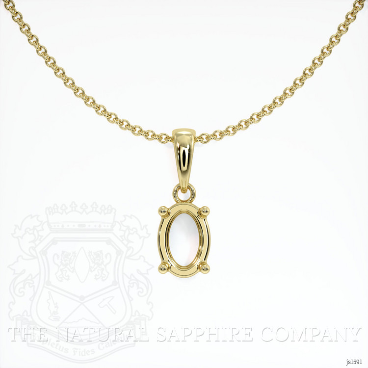 18K Yellow Gold Solitaire Pendant Setting