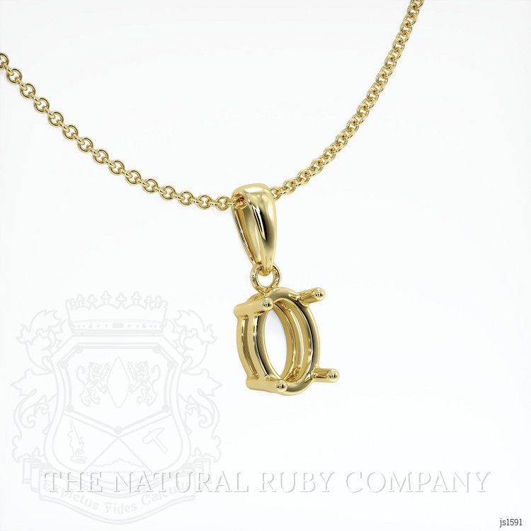 18K Yellow Gold Solitaire Pendant Setting