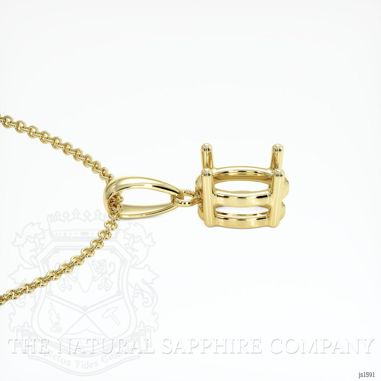 18K Yellow Gold Solitaire Pendant Setting
