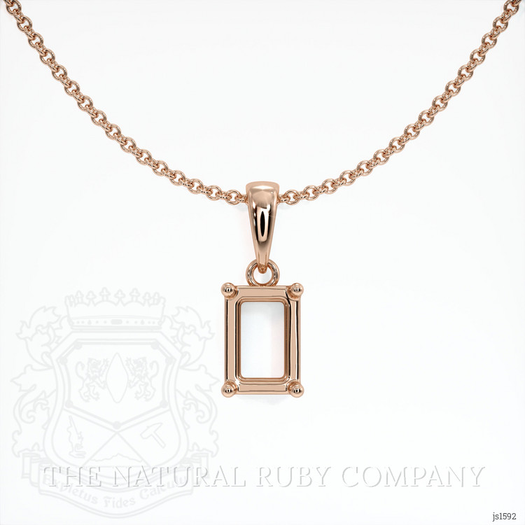 14K Rose Gold Solitaire Pendant Setting