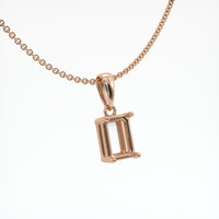 14K Rose Gold Solitaire Pendant Setting Image