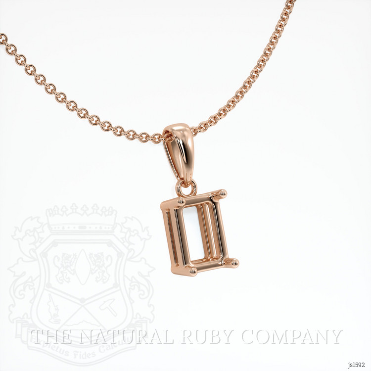 14K Rose Gold Solitaire Pendant Setting