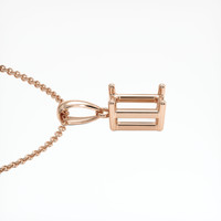 14K Rose Gold Solitaire Pendant Setting Image