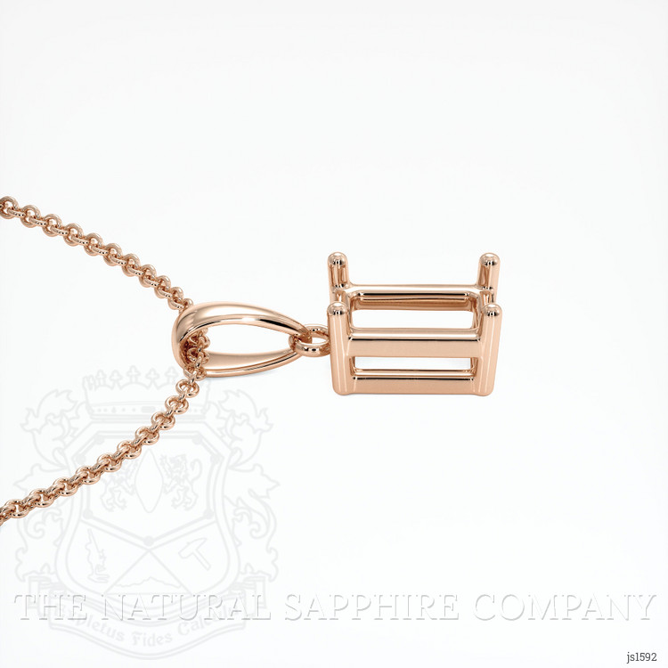 14K Rose Gold Solitaire Pendant Setting