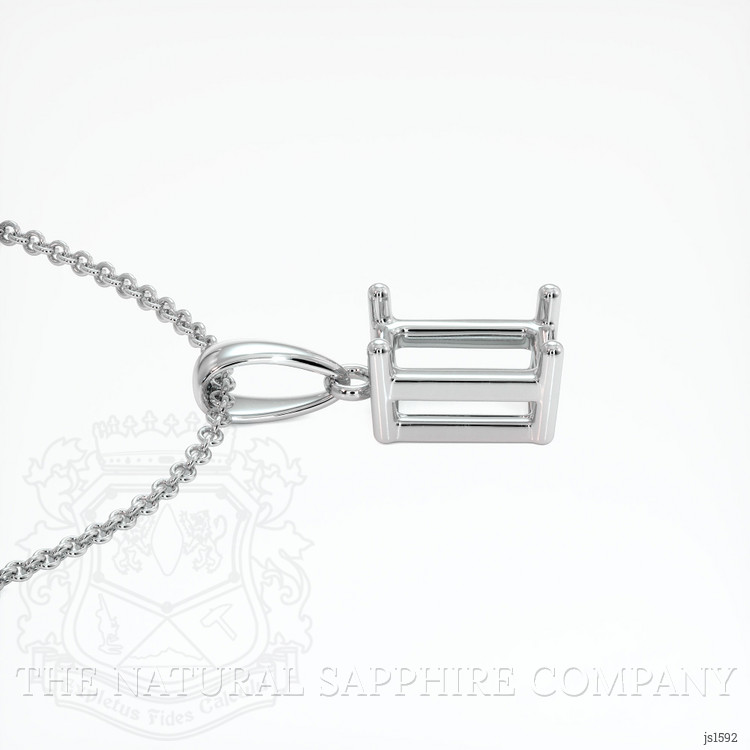10K White Gold Solitaire Pendant Setting