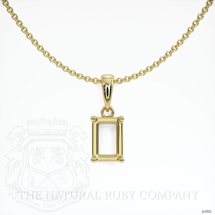 10K Yellow Gold Solitaire Pendant Setting