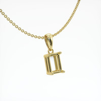 10K Yellow Gold Solitaire Pendant Setting Image