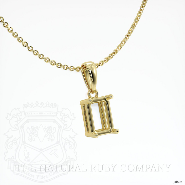 10K Yellow Gold Solitaire Pendant Setting