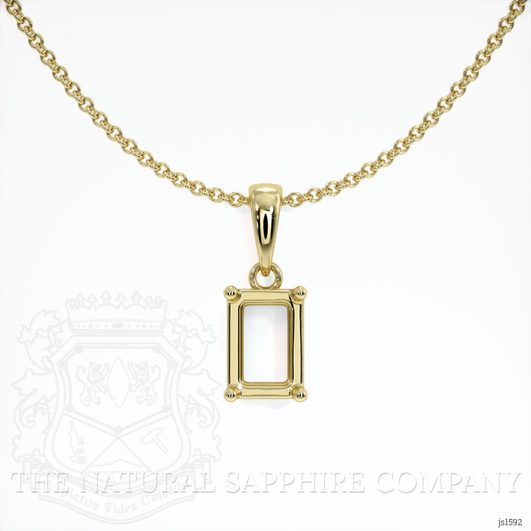 14K Yellow Gold Solitaire Pendant Setting