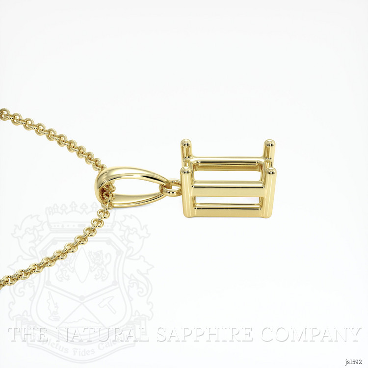 14K Yellow Gold Solitaire Pendant Setting