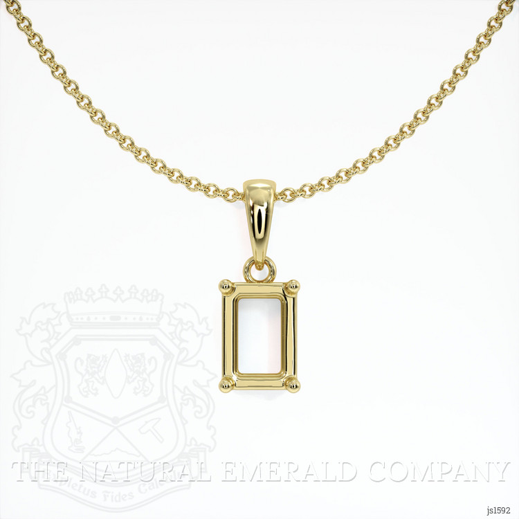 18K Yellow Gold Solitaire Pendant Setting