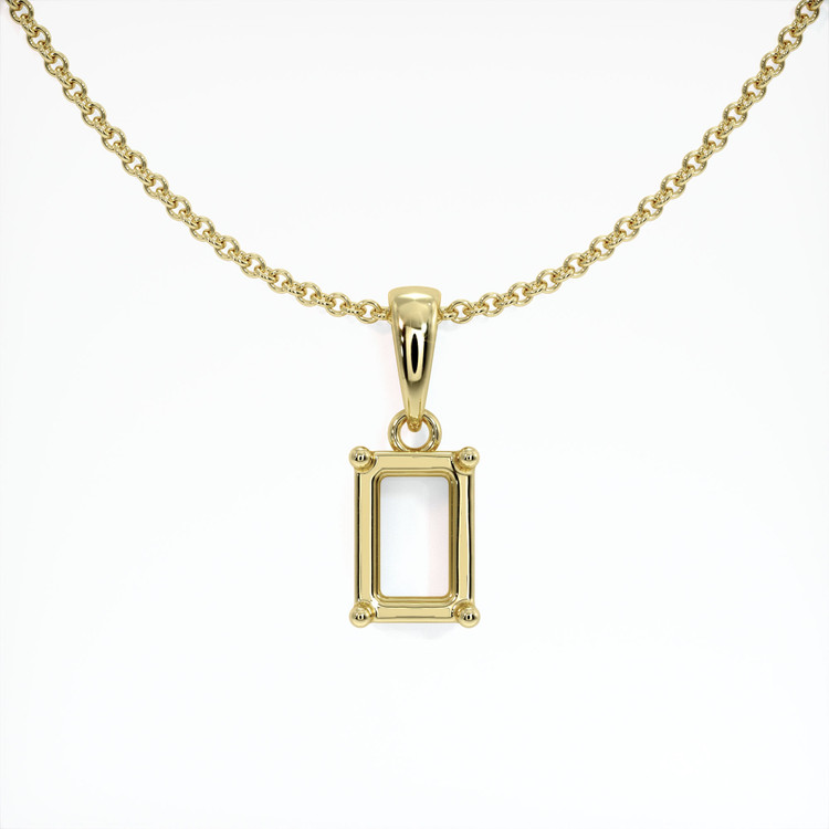 18K Yellow Gold Solitaire Pendant Setting